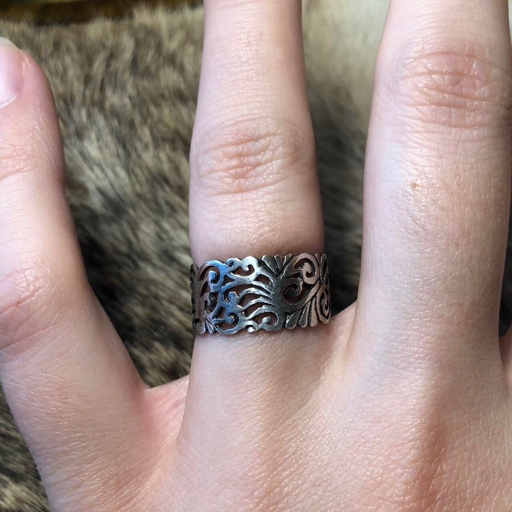 Sterling Silver Scroll Ring - image 2